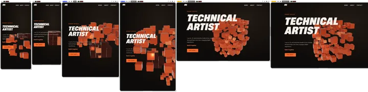 Responsive layout across desktop, tablet, and mobile viewports